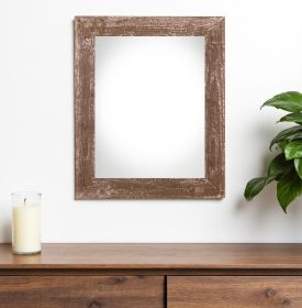 14" X 18" Rustic Farmhouse Espresso Wood Frame