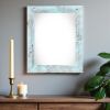 18" X 24" Rustic Farmhouse Light Aqua Blue Frame