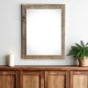 20" X 24" Rustic Farmhouse Espresso Brown Wood Frame