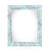 20" X 28" Rustic Farmhouse Light Aqua Blue Wood Frame