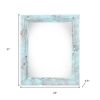 20" X 28" Rustic Farmhouse Light Aqua Blue Wood Frame