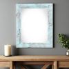 20" X 28" Rustic Farmhouse Light Aqua Blue Wood Frame