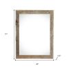 22" X 24" Rustic Farmhouse Gray Wood Frame