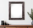 22" X 28" Rustic Farmhouse Rustic Black Wood Frame