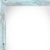 22" X 28" Rustic Farmhouse Light Aqua Blue Wood Frame