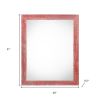 22" X 28" Rustic Farmhouse Red Wood Frame