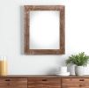 24" X 30" Rustic Farmhouse Brown Wood Frame