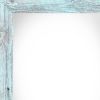 24" X 36" Rustic Farmhouse Light Aqua Blue Wood Frame