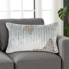 Periwinkle Embellished Lumbar Pillow