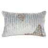 Periwinkle Embellished Lumbar Pillow