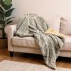 Brown Faux Fur Animal Print Plush Throw