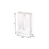 6" Clear Crystal Glass Square Table Vase