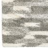 2' X 3' Gray And Ivory Geometric Pattern Scatter Rug