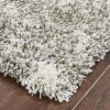 2' X 8' Gray And Ivory Distressed Abstract Runner Rug