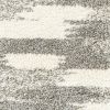 2' X 8' Gray And Ivory Geometric Pattern Runner Rug