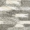 4' X 6' Gray And Ivory Geometric Pattern Area Rug