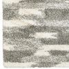 4' X 6' Gray And Ivory Geometric Pattern Area Rug