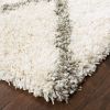 5' X 8' Ivory And Gray Geometric Lattice Area Rug