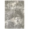 5' X 8' Gray And Ivory Distressed Abstract Area Rug