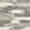 5' X 8' Gray And Ivory Geometric Pattern Area Rug