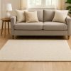 7' X 10' Modern Shag Ivory Indoor Area Rug