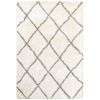 10' X 13' Ivory And Gray Geometric Lattice Area Rug