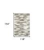 10' X 13' Gray And Ivory Geometric Pattern Area Rug