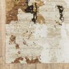 2' X 3' Beige and Black Power Loom Area Rug