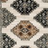 2' X 8' Abstract Ivory And Gray Geometric Indoor Runner Rug