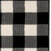2' X 8' Monochromatic Gingham Pattern Indoor Runner Rug