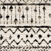 2' X 8' Ivory And Black Eclectic Patterns Indoor Runner Rug