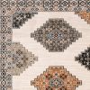 4' X 6' Abstract Ivory And Gray Geometric Indoor Area Rug