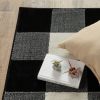 4' X 6' Monochromatic Gingham Pattern Indoor Area Rug