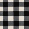 4' X 6' Monochromatic Gingham Pattern Indoor Area Rug