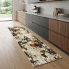 8' Runner Beige and Black Power Loom Runner Rug