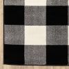5' X 7' Monochromatic Gingham Pattern Indoor Area Rug