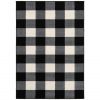 5' X 7' Monochromatic Gingham Pattern Indoor Area Rug