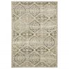 5' X 8' Ivory And Gray Floral Trellis Indoor Area Rug