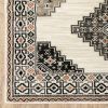 7' X 9' Abstract Ivory And Gray Geometric Indoor Area Rug