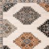 7' X 9' Abstract Ivory And Gray Geometric Indoor Area Rug