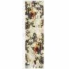 10' X 14' Beige and Black Power Loom Runner Rug