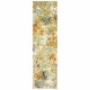12' Runner Gold and Ivory Power Loom Runner Rug