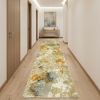 12' Runner Gold and Ivory Power Loom Runner Rug