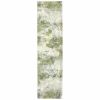 10' X 14' Blue Green Power Loom Runner Rug