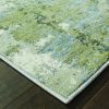 5' X 7' Blue Green Power Loom Area Rug