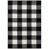 10' X 13' Monochromatic Gingham Pattern Indoor Area Rug