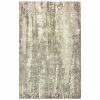 6' X 9' Gray And Ivory Abstract Splash Indoor Area Rug