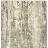 6' X 9' Gray And Ivory Abstract Splash Indoor Area Rug