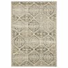 10' X 13' Ivory And Gray Floral Trellis Indoor Area Rug