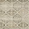 10' X 13' Ivory And Gray Floral Trellis Indoor Area Rug